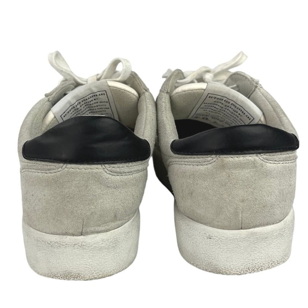Re/Done Gray Cream Low Top Lace Up Casual 90s Sustainable Skate Sneakers Size 35 - Picture 3 of 5